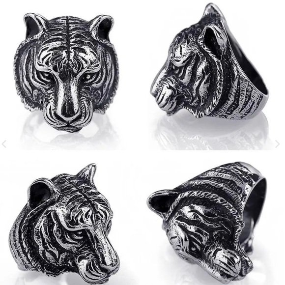 New FP Gold Plated Tiger Statement Ring ~ Silver or Bronze Clemson LSU Auburn - Picture 10 of 16